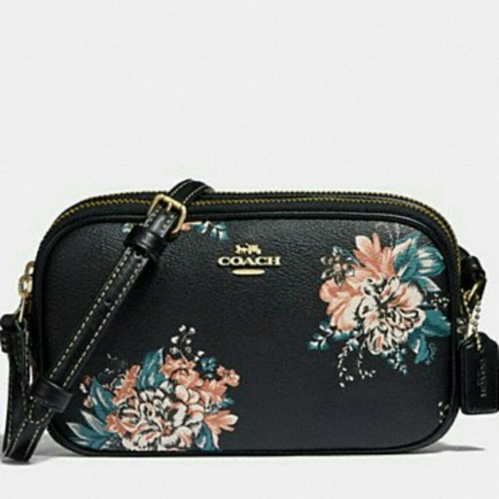 🌺COACH Crossbody Pouch-Tossed Bouquet Print🌺🌺